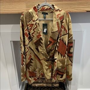 Ralph Lauren Earthy Geometric Blazer